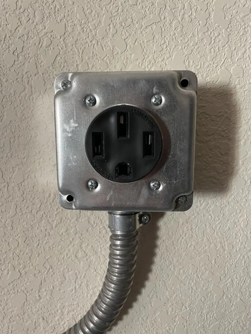 NEMA 14-50 outlet installed for Electrical Panel Upgrade in Lakeway